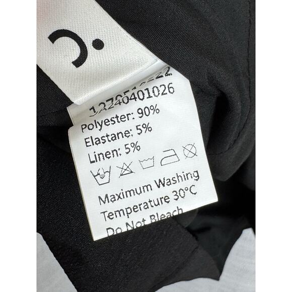 NWT REVOLVE & MINIMALIST lovers COMMENSE Black Linen Blend V-Neck Dress Sz Small - Picture 6 of 7